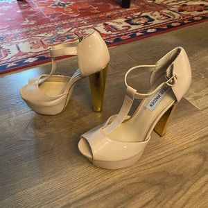 Beige pattern leather 5” heels. Steve Madden
